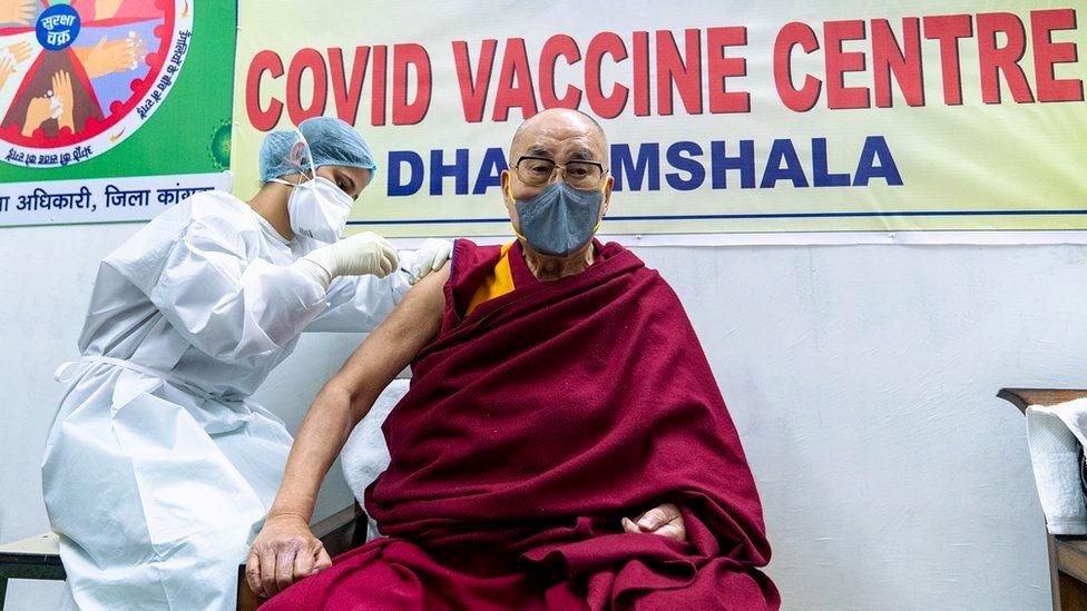 dctpro article img Covid: Dalai Lama urges others to get vaccinated as he receives first shot
